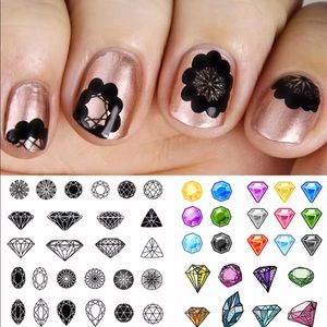 💌BO/GO$6 Diamond Jewels Transfer Nail Decals